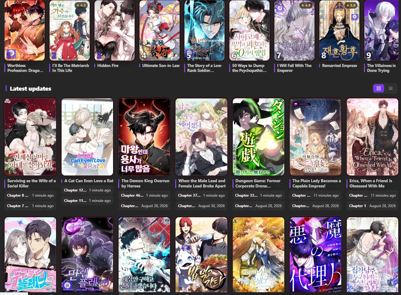 ArenaScan library of recently added stories