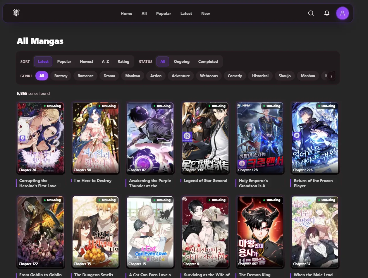 ArenaScan collection of popular manga